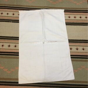 Stuart Weitzman extra large White drawstring dustbag silver logo dust bag